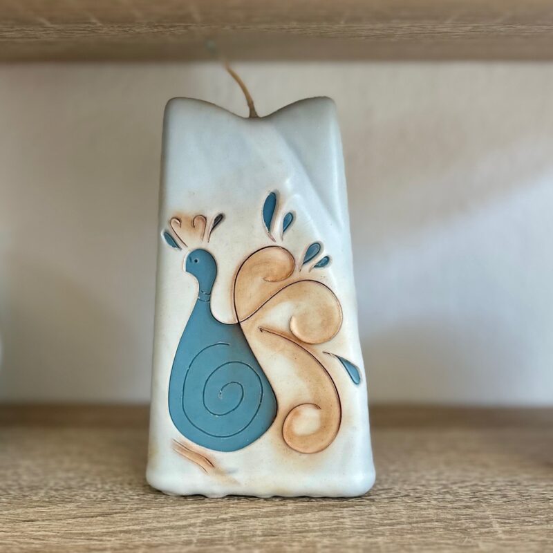 Candela artigianale pavoncella - immagine 6